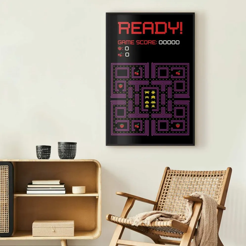 Plakat Ready 21x30 cm z ramą czarną bez marginesu | MIRAT.