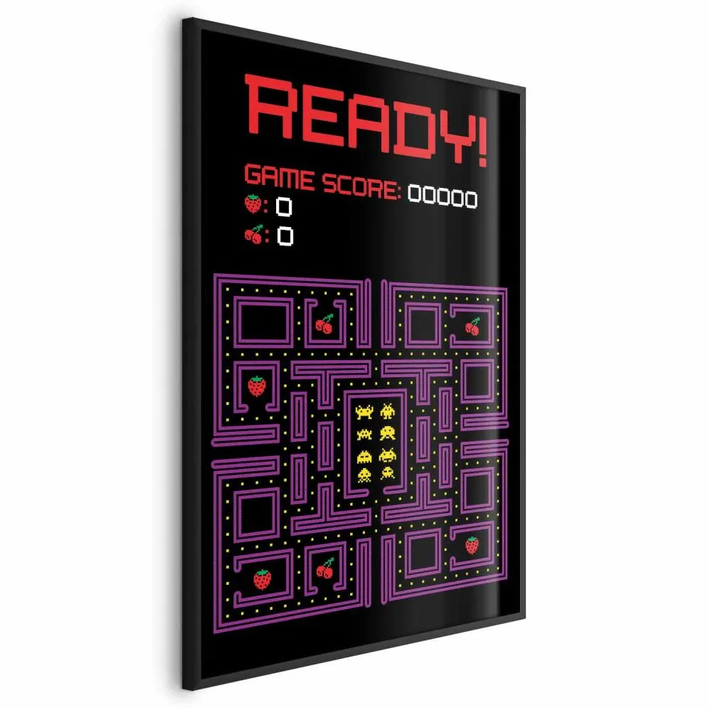 Plakat Ready 21x30 cm z ramą czarną bez marginesu | MIRAT.