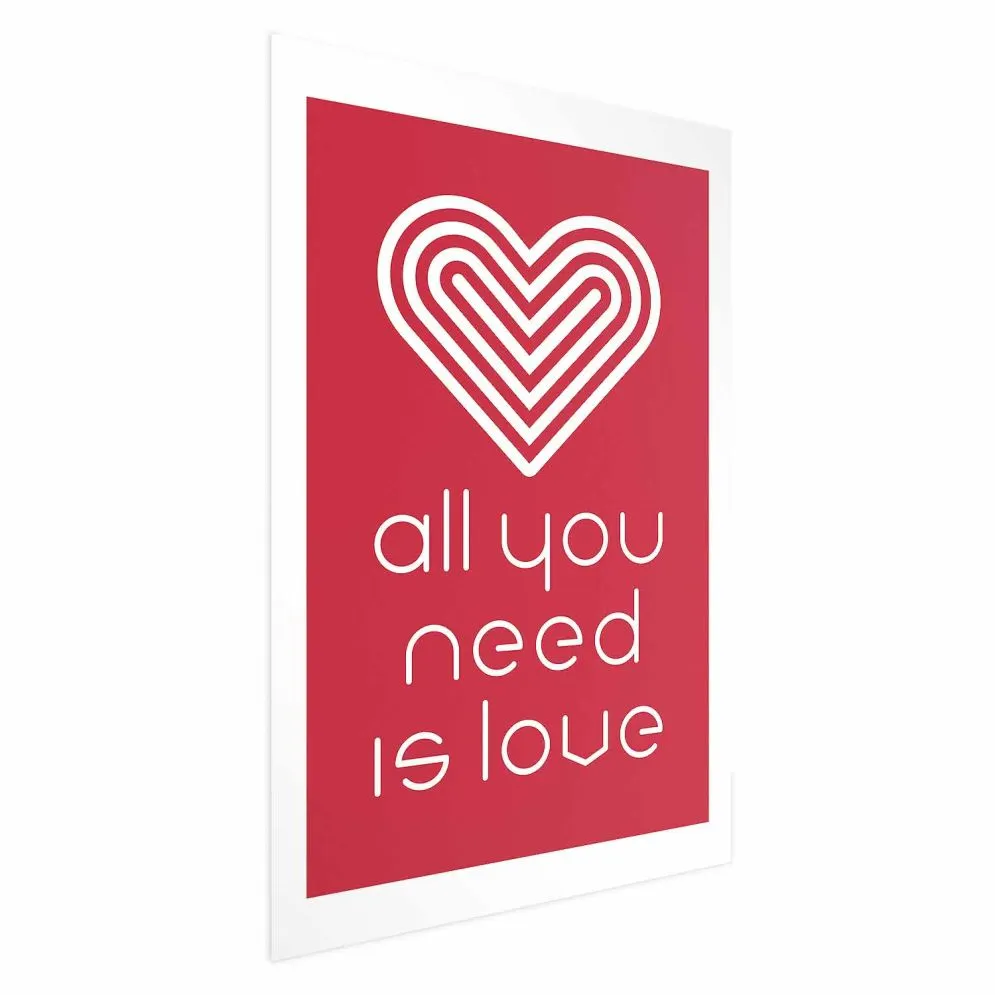 Plakat Kochajmy się 21x30 cm bez ramy z marginesem | MIRAT.