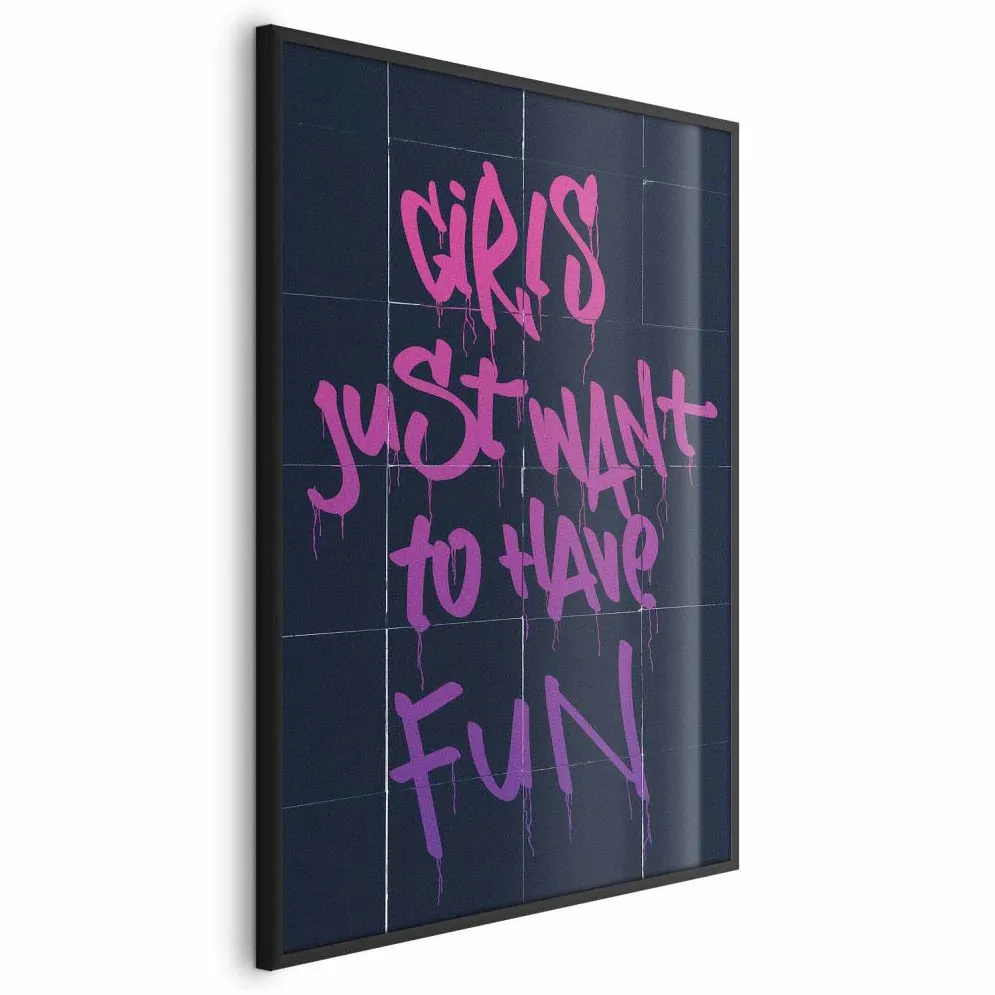 Plakat Girls 29,7x42 cm z ramą czarną bez marginesu | MIRAT.