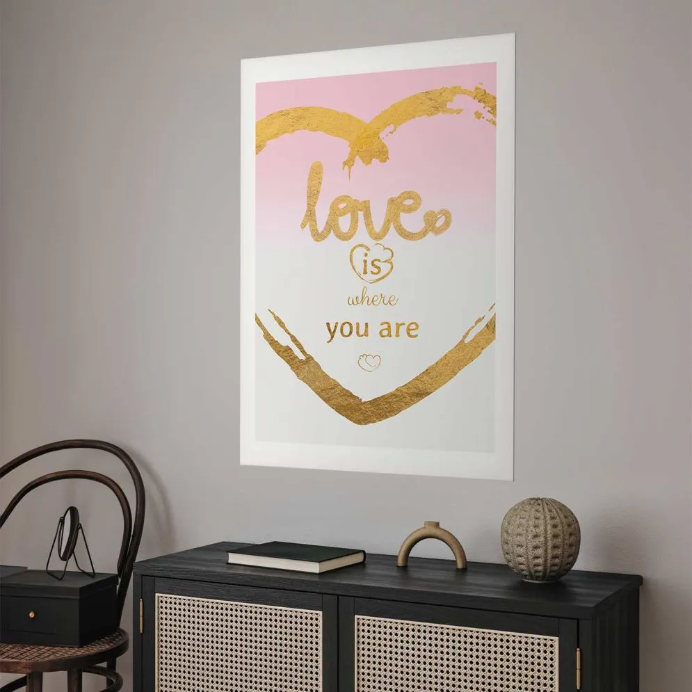 Plakat Love Is 29,7x42 cm bez ramy z marginesem | MIRAT.