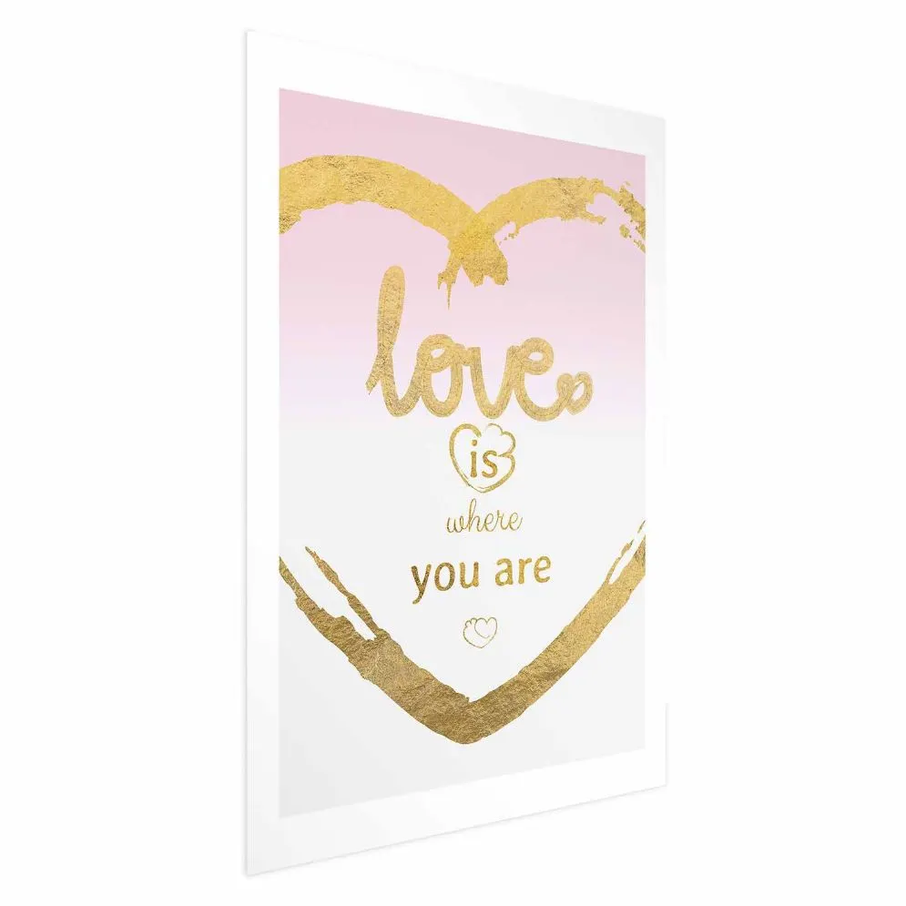 Plakat Love Is 29,7x42 cm bez ramy z marginesem | MIRAT.