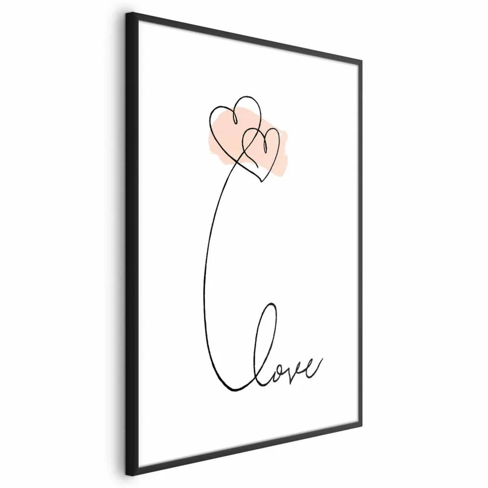 Plakat Połączeni w chmurach 60x90 cm z ramą czarną z marginesem | MIRAT.