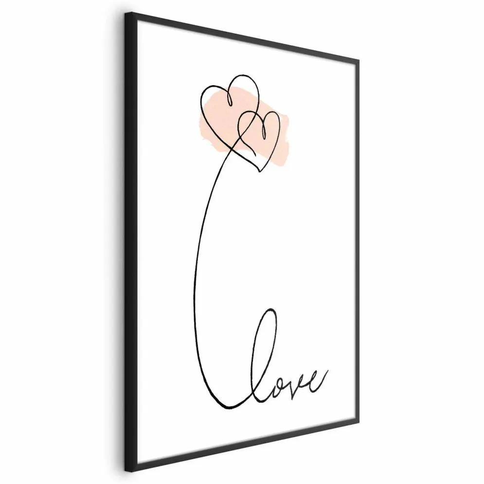 Plakat Połączeni w chmurach 21x30 cm z ramą czarną bez marginesu | MIRAT.