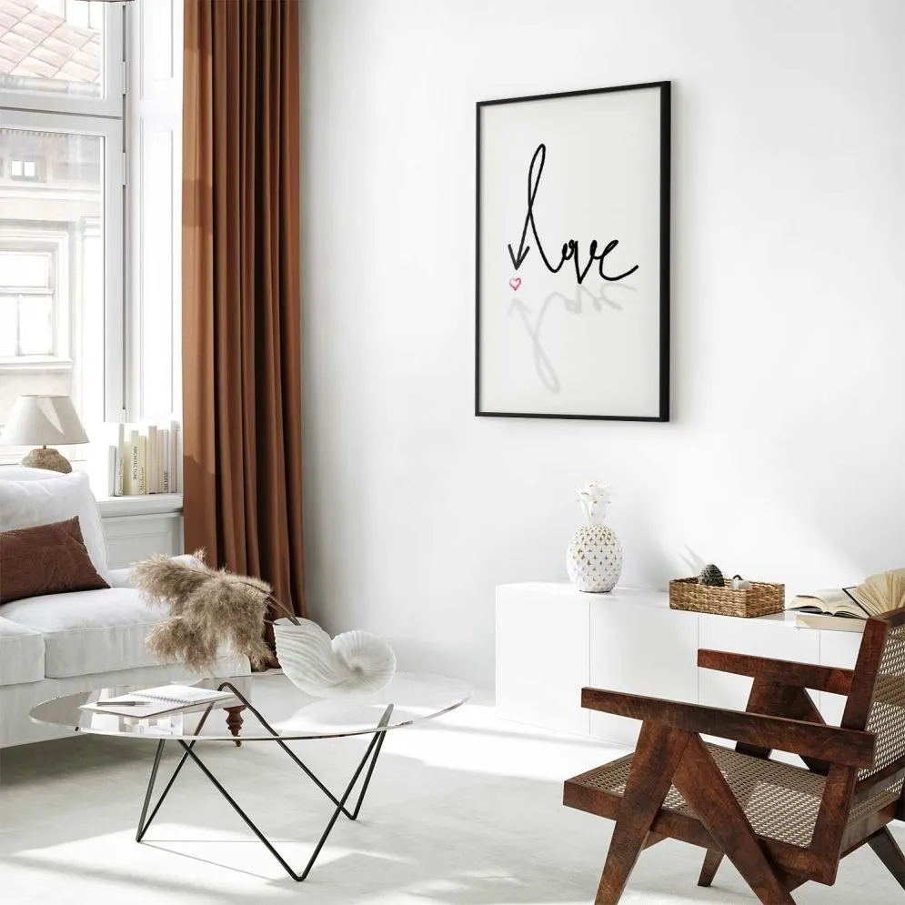 Plakat To jest miłość 21x30 cm z ramą czarną bez marginesu | MIRAT.