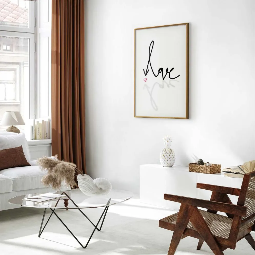 Plakat To jest miłość 60x90 cm z ramą złotą bez marginesu | MIRAT.