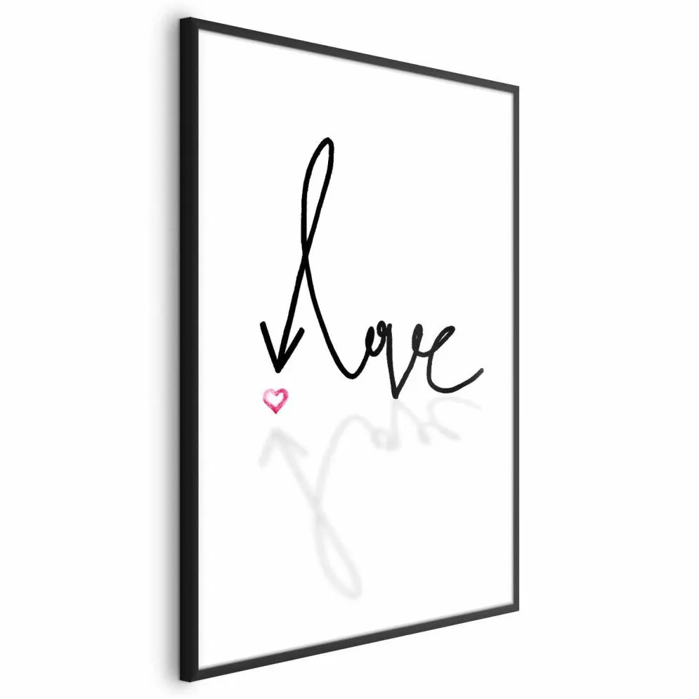 Plakat To jest miłość 21x30 cm z ramą czarną bez marginesu | MIRAT.