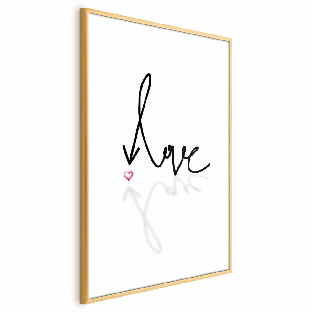 Plakat To jest miłość 29,7x42 cm z ramą złotą z marginesem | MIRAT.