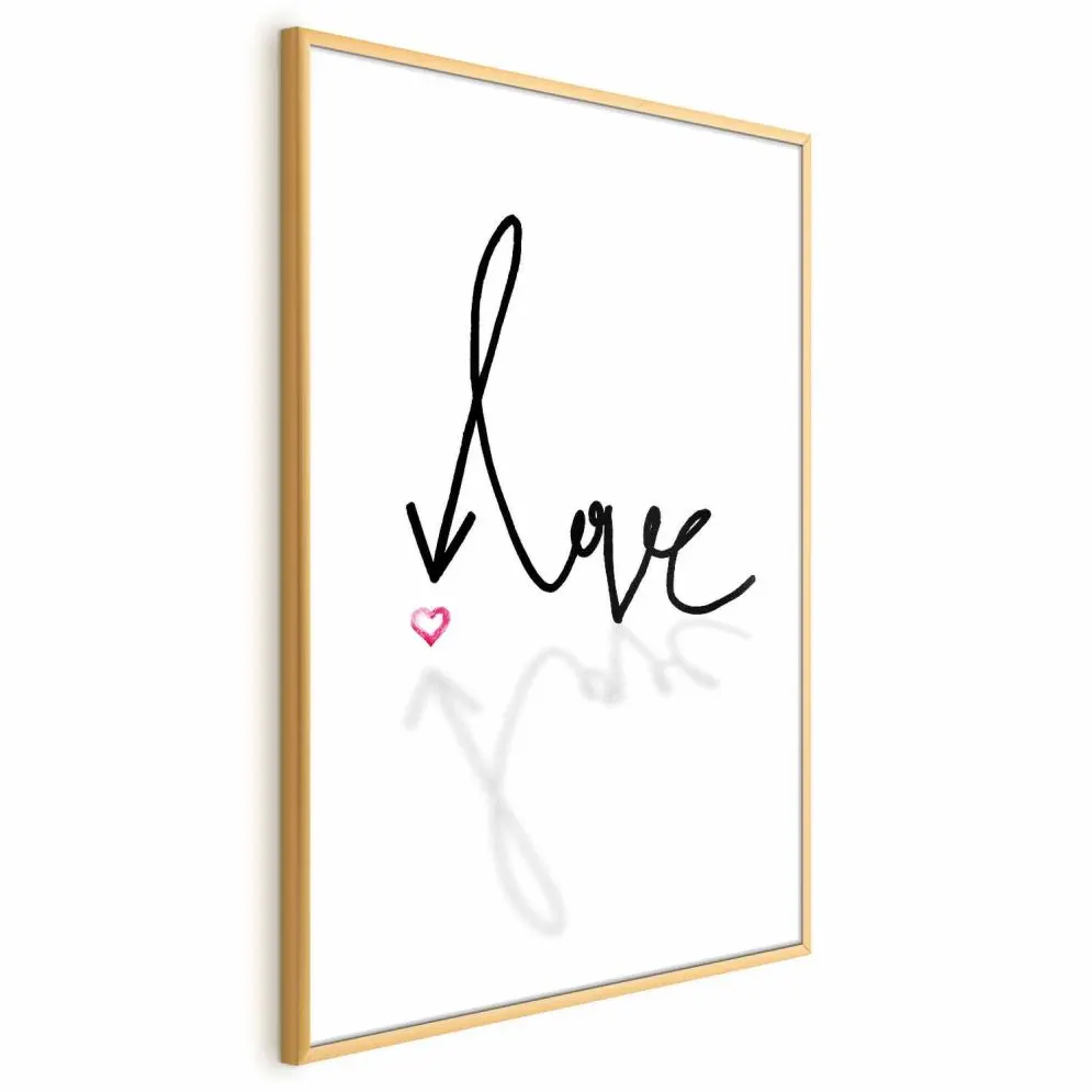 Plakat To jest miłość 60x90 cm z ramą złotą bez marginesu | MIRAT.