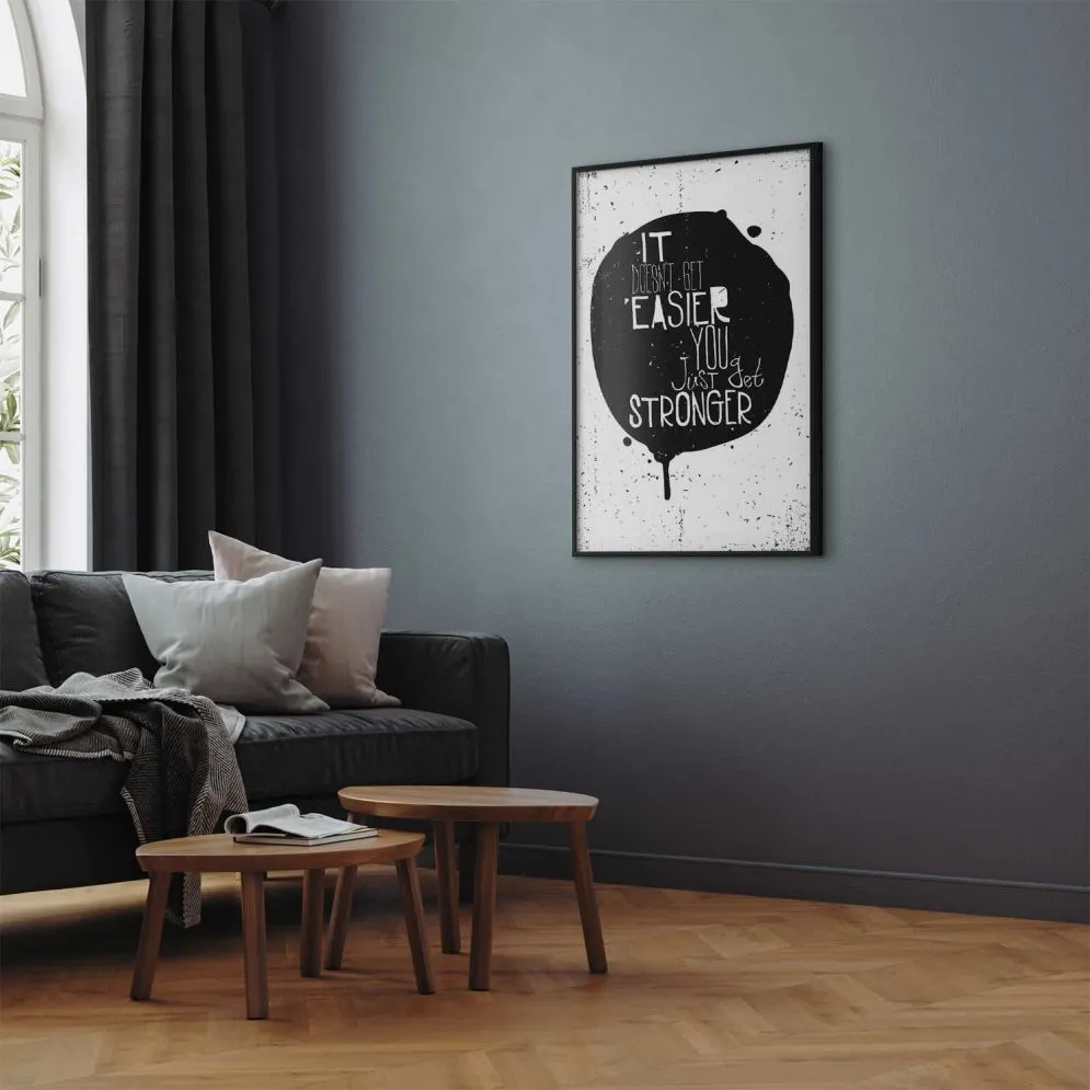Plakat Stronger 60x90 cm z ramą czarną bez marginesu | MIRAT.