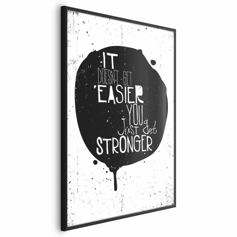 Plakat Stronger 60x90 cm z ramą czarną bez marginesu | MIRAT.