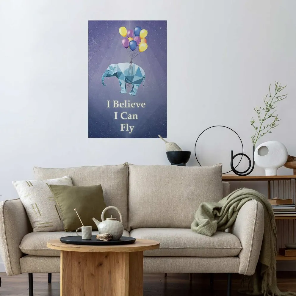 Plakat Latający słoń 21x30 cm bez ramy bez marginesu | MIRAT.