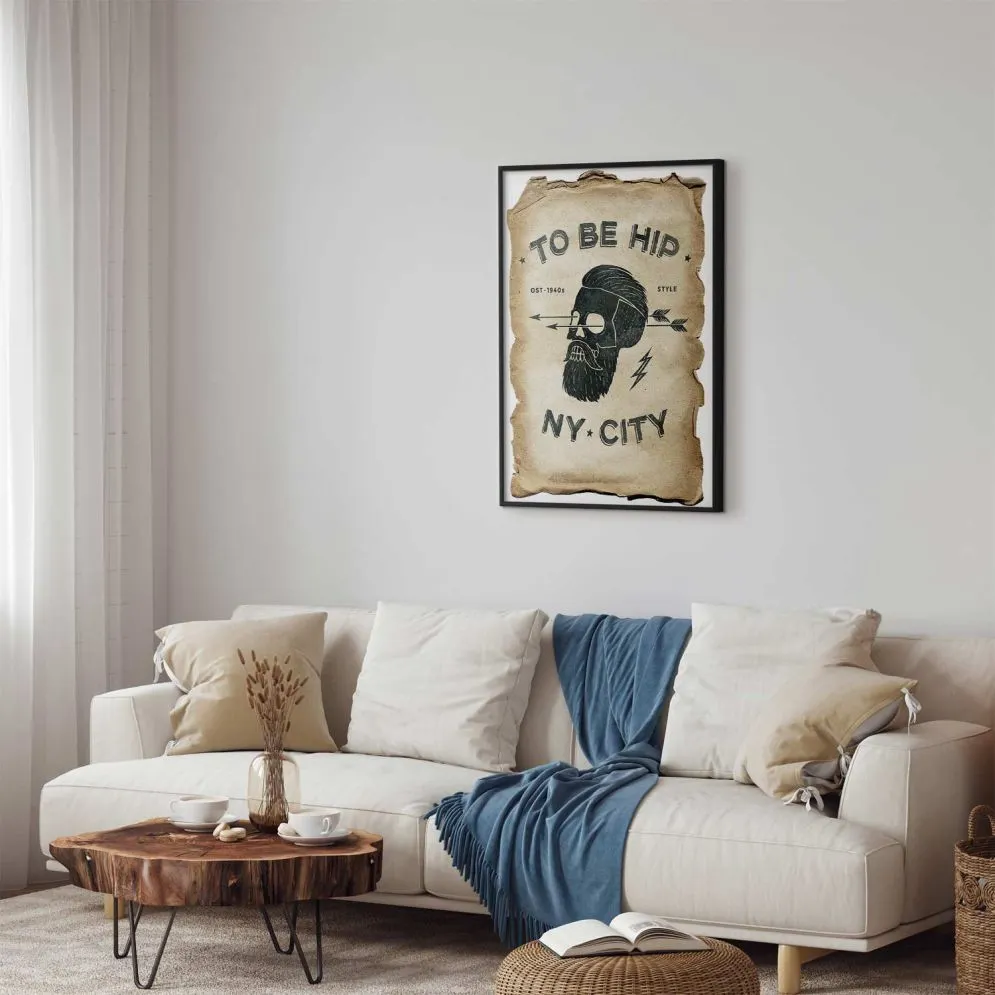 Plakat To be hip 21x30 cm z ramą czarną bez marginesu | MIRAT.