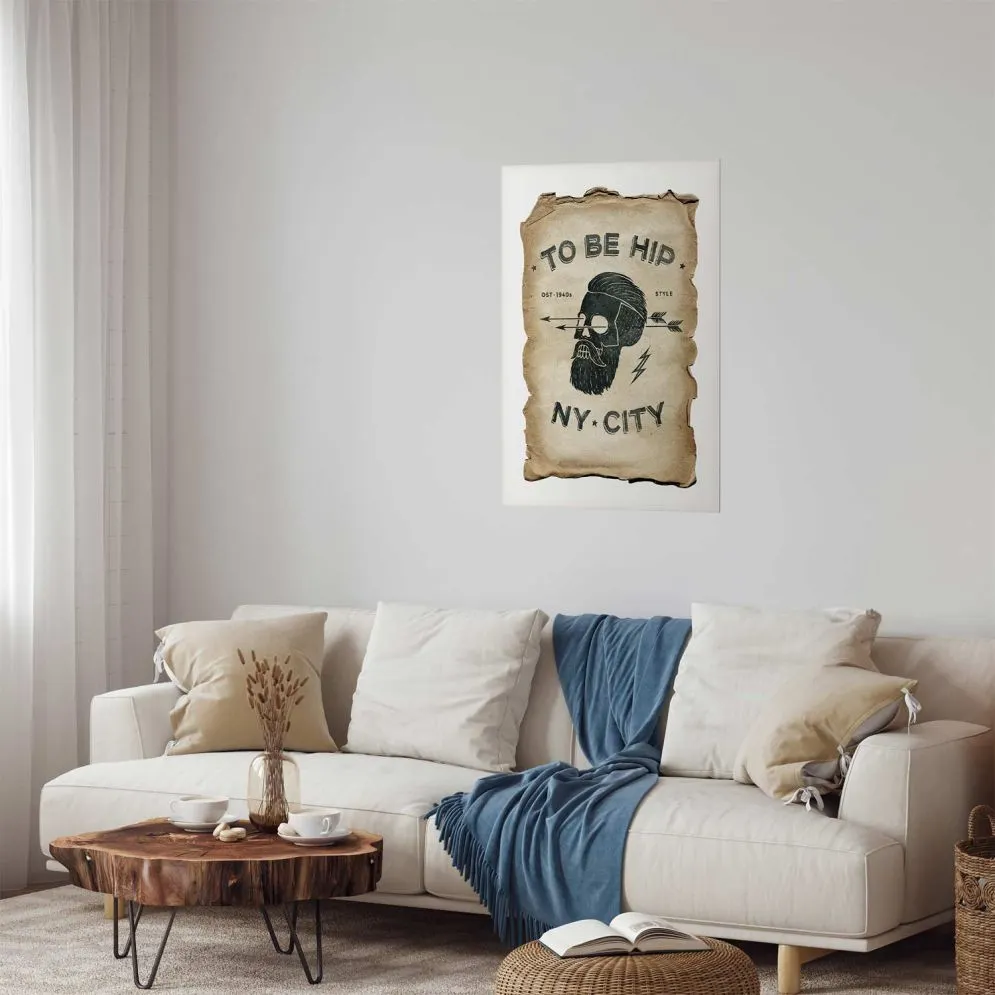 Plakat To be hip 21x30 cm bez ramy z marginesem | MIRAT.