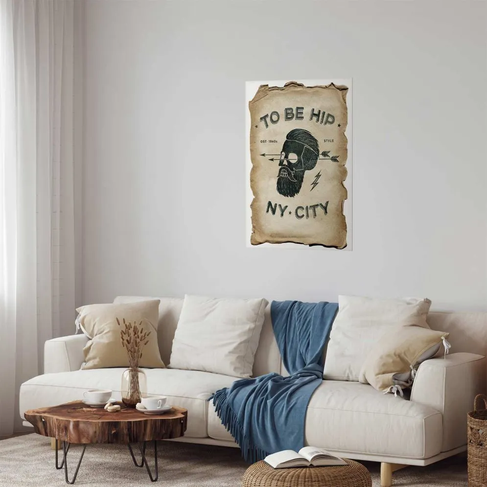 Plakat To be hip 21x30 cm bez ramy bez marginesu | MIRAT.