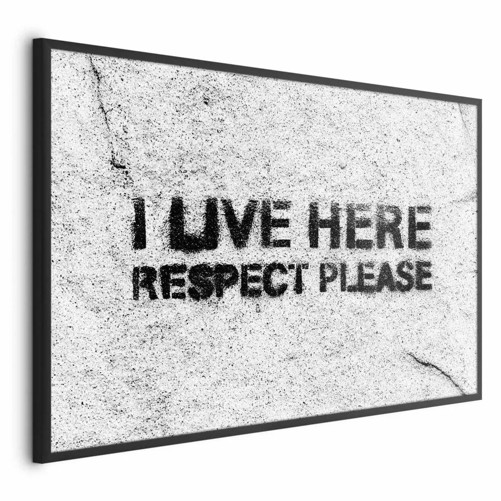 Plakat Respect 90x60 cm z ramą czarną bez marginesu | MIRAT.