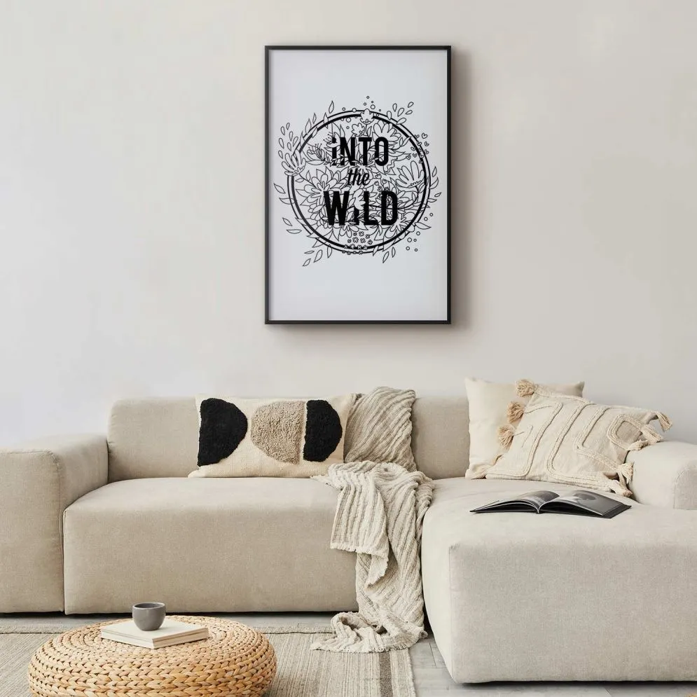 Plakat Into the wild 29,7x42 cm z ramą czarną bez marginesu | MIRAT.