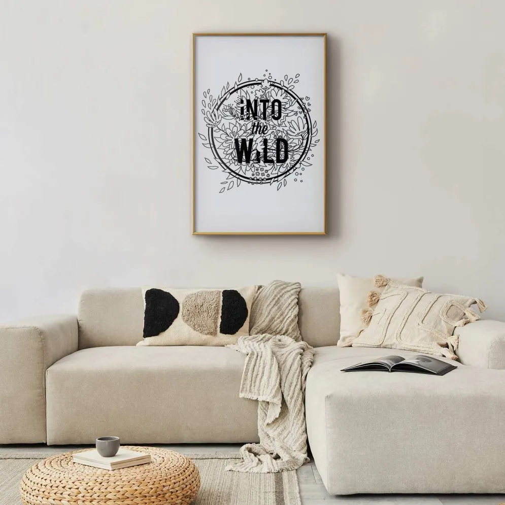Plakat Into the wild 40x60 cm z ramą złotą bez marginesu | MIRAT.