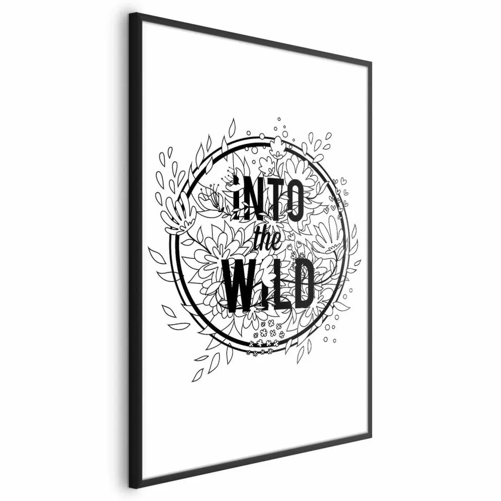 Plakat Into the wild 29,7x42 cm z ramą czarną bez marginesu | MIRAT.