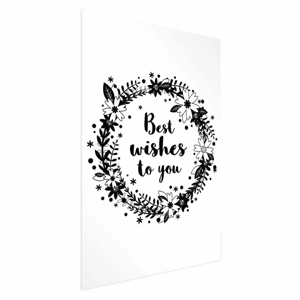 Plakat Best wishes 29,7x42 cm bez ramy bez marginesu | MIRAT.