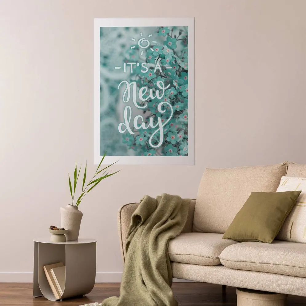 Plakat New day 60x90 cm bez ramy z marginesem | MIRAT.