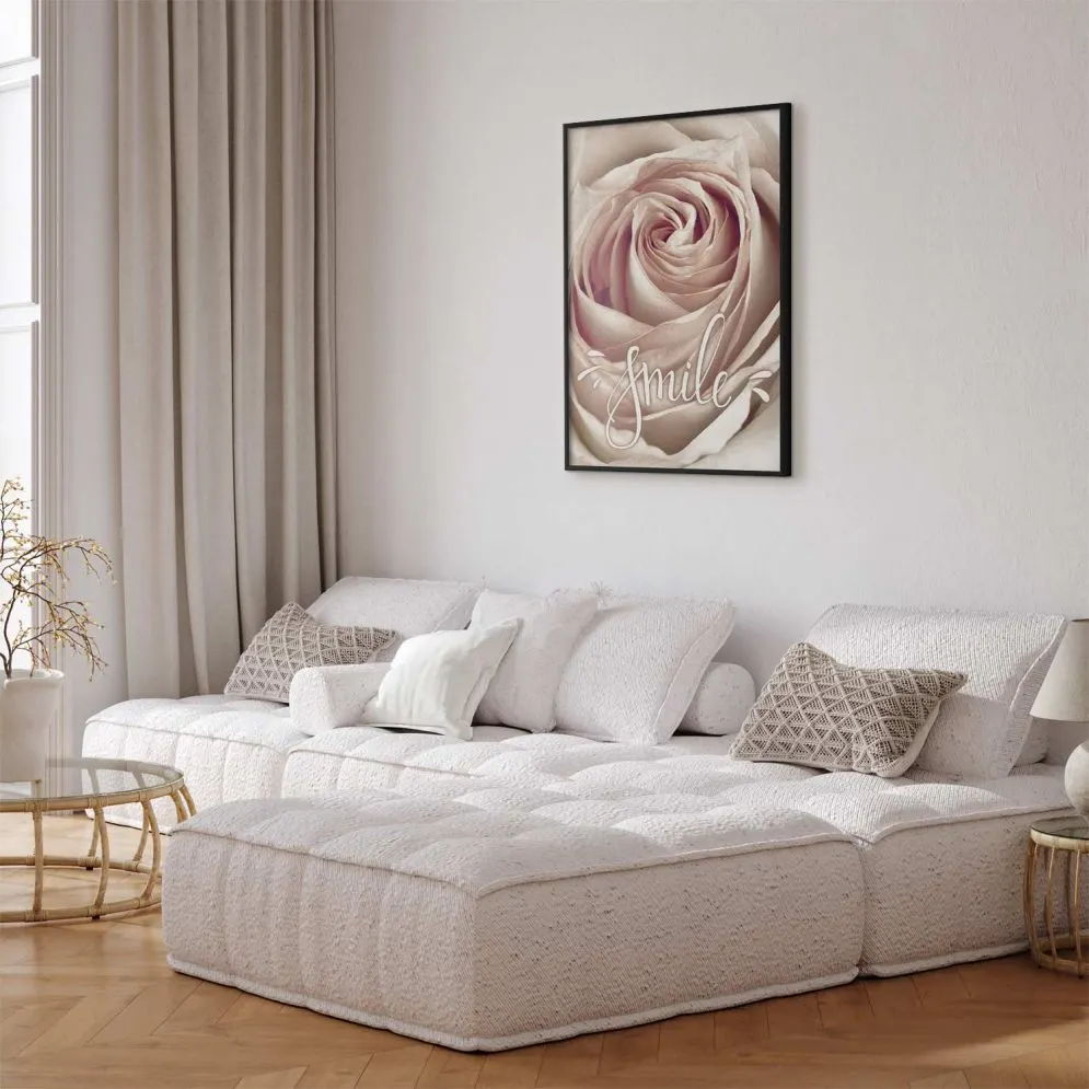 Plakat Uśmiechnij się 29,7x42 cm z ramą czarną bez marginesu | MIRAT.