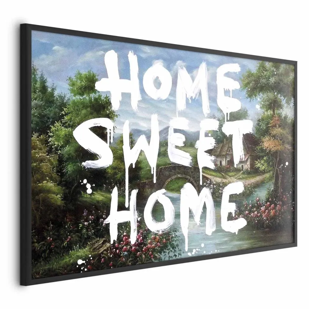 Plakat Wymarzony dom 42x29,7 cm z ramą czarną bez marginesu | MIRAT.