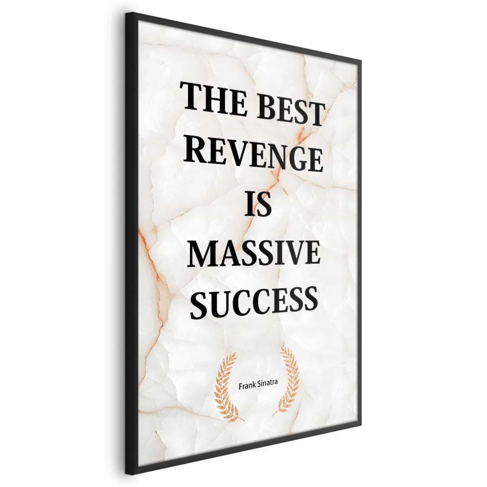 Plakat Best Revenge 21x30 cm z ramą czarną bez marginesu | MIRAT.