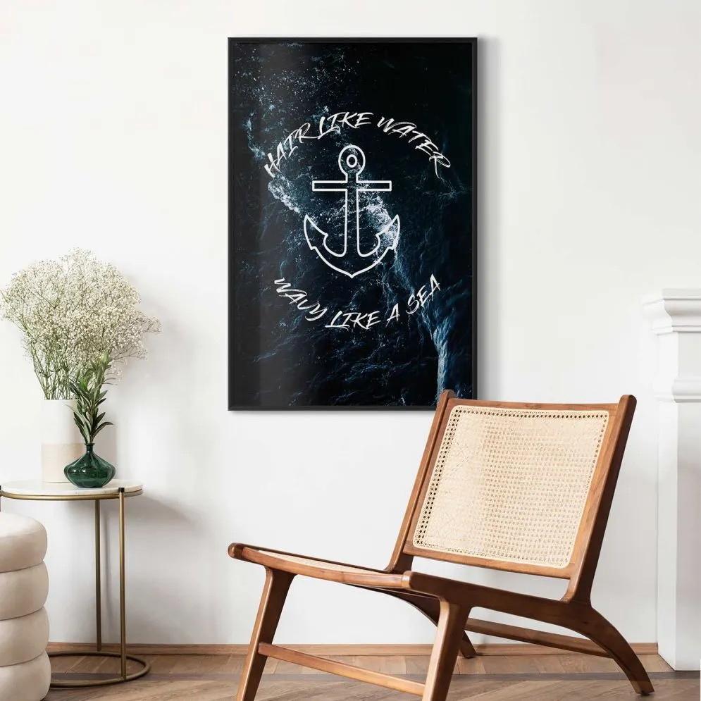 Plakat Like Water 29,7x42 cm z ramą czarną bez marginesu | MIRAT.