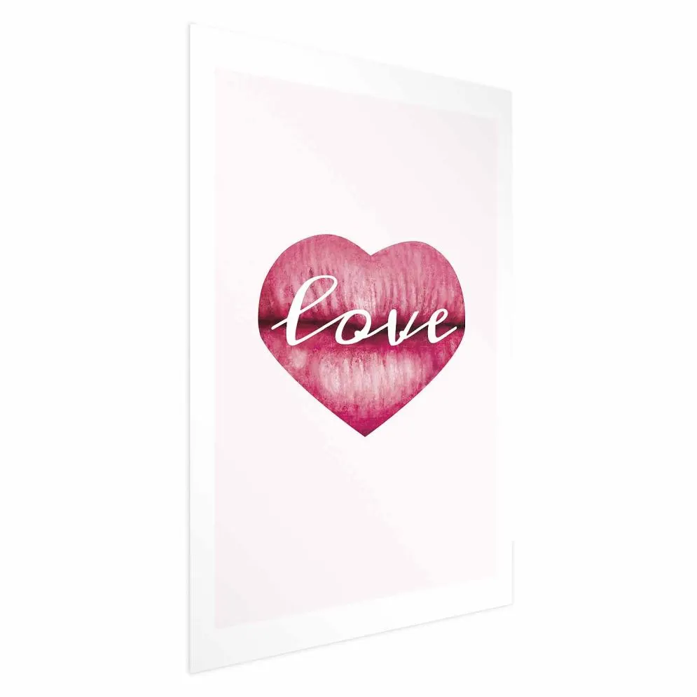 Plakat Miłosne usta 40x60 cm bez ramy z marginesem | MIRAT.