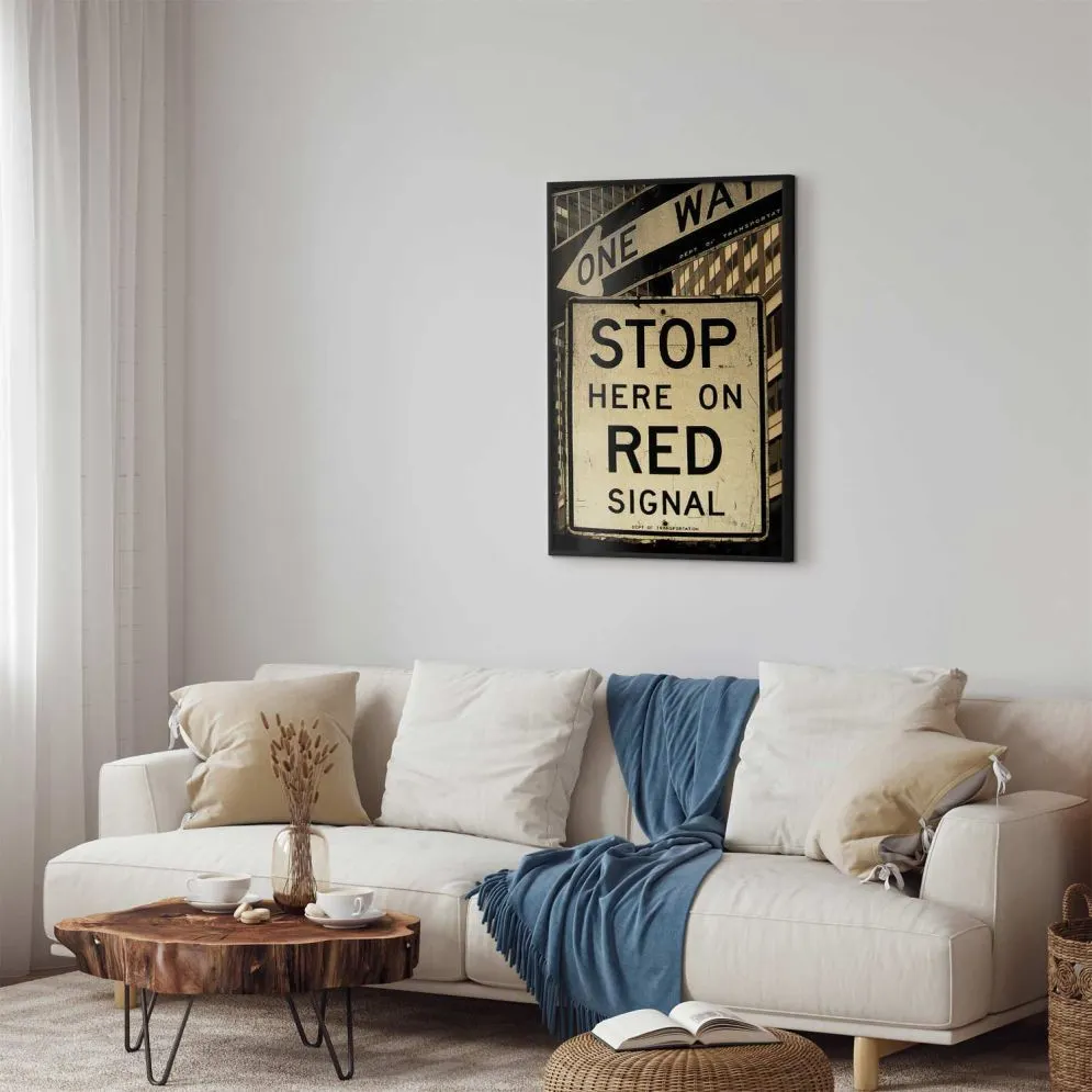 Plakat Znaki drogowe 40x60 cm z ramą czarną bez marginesu | MIRAT.