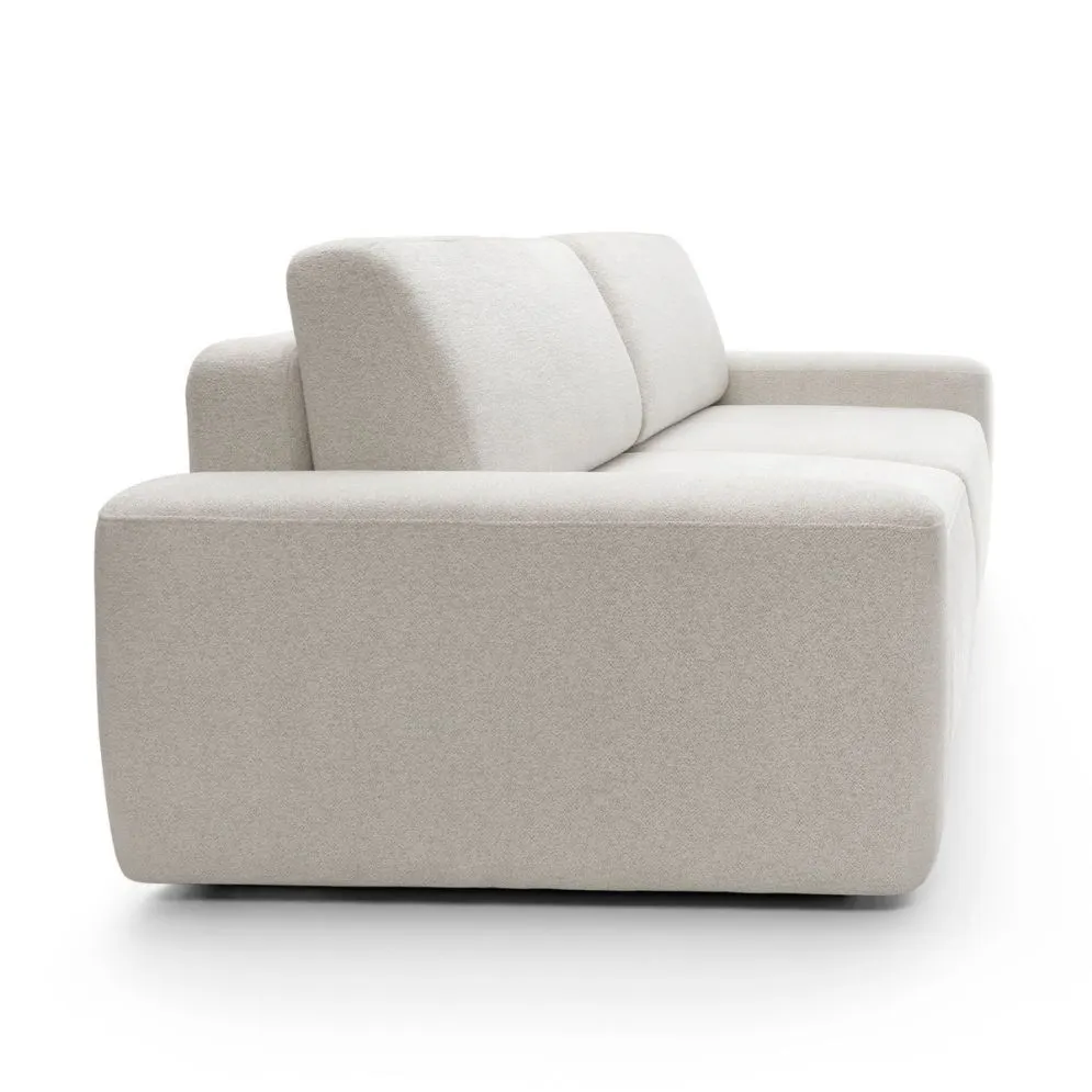 Sofa rozkładana BELLA śmietankowa z podłokietnikami I sklep meblowy MIRAT. styl SKANDYNAWSKI