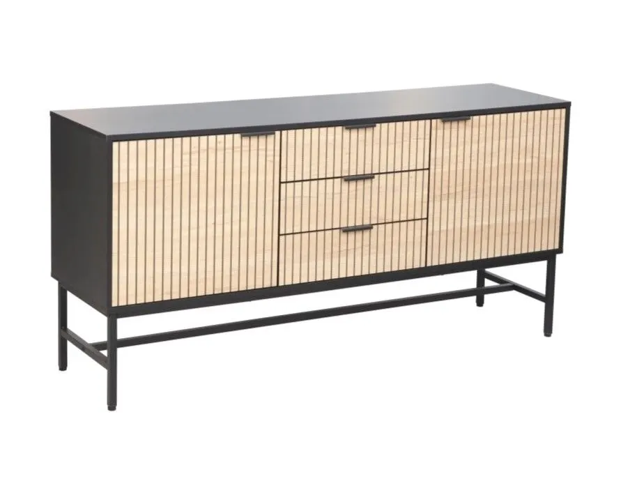 Komoda MAGO 2D3S dąb/czarny I sklep meblowy MIRAT. styl LOFT kolekcja MAGO