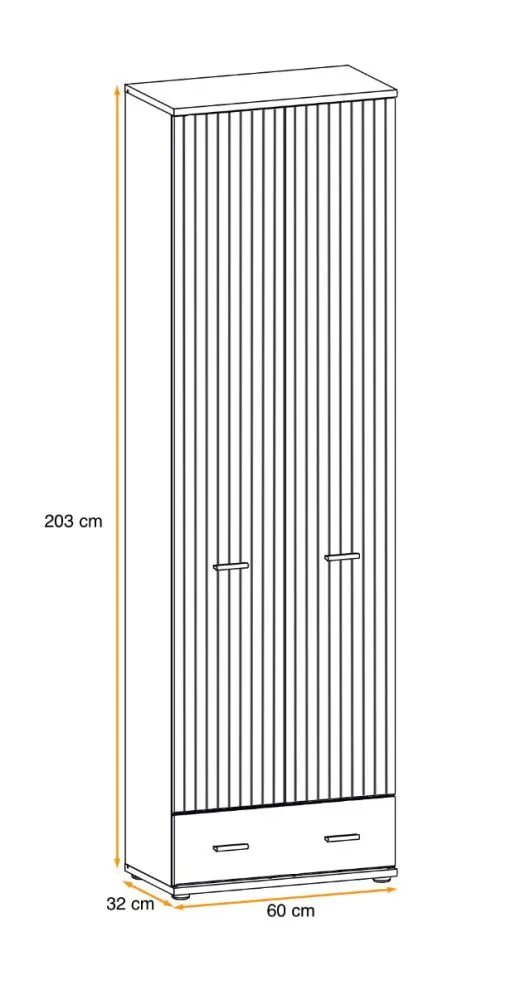 Szafa MARCO antracyt/dąb artisan z szufladą I sklep meblowy MIRAT.