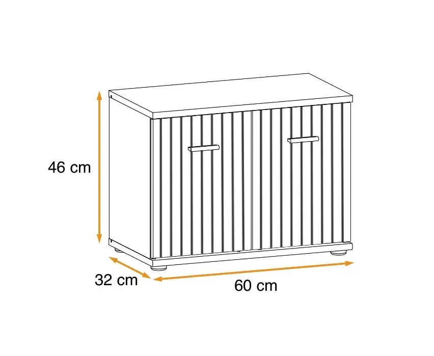 Szafka na buty z siedziskiem MARCO antracyt/dąb artisan z siedziskiem I sklep meblowy MIRAT.