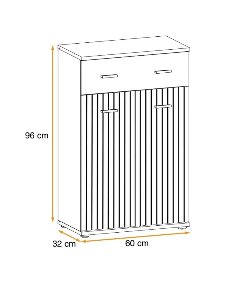 Komoda MARCO antracyt/dąb artisan dwudrzwiowa I sklep meblowy MIRAT.