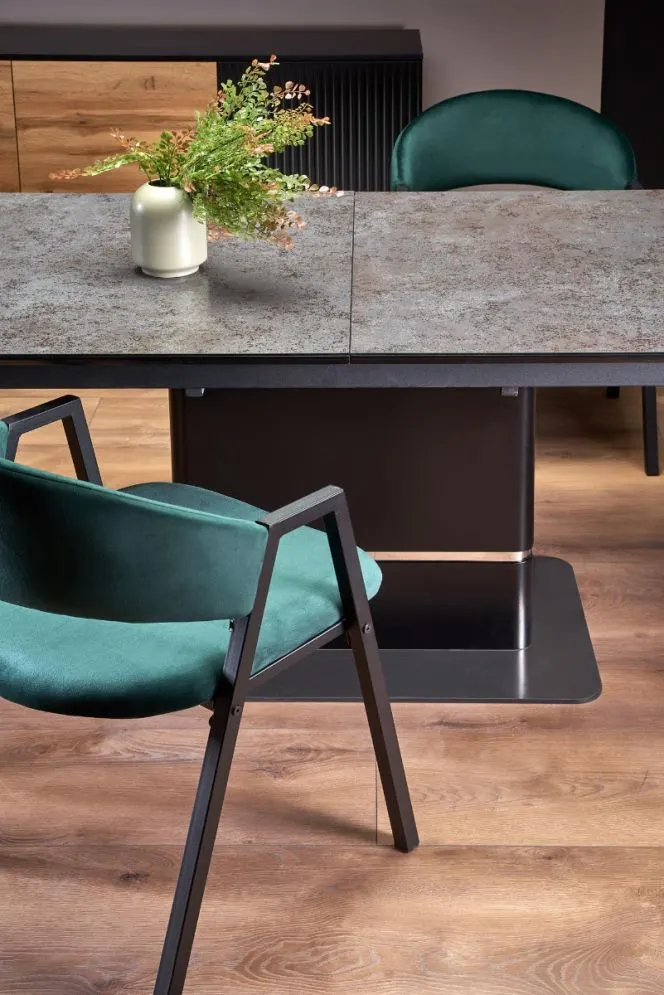 Krzesło tapicerowane K473 VELVET zielone aksamitne w stylu vintage | MIRAT. w stylu GLAMOUR, VINTAGE kolekcja