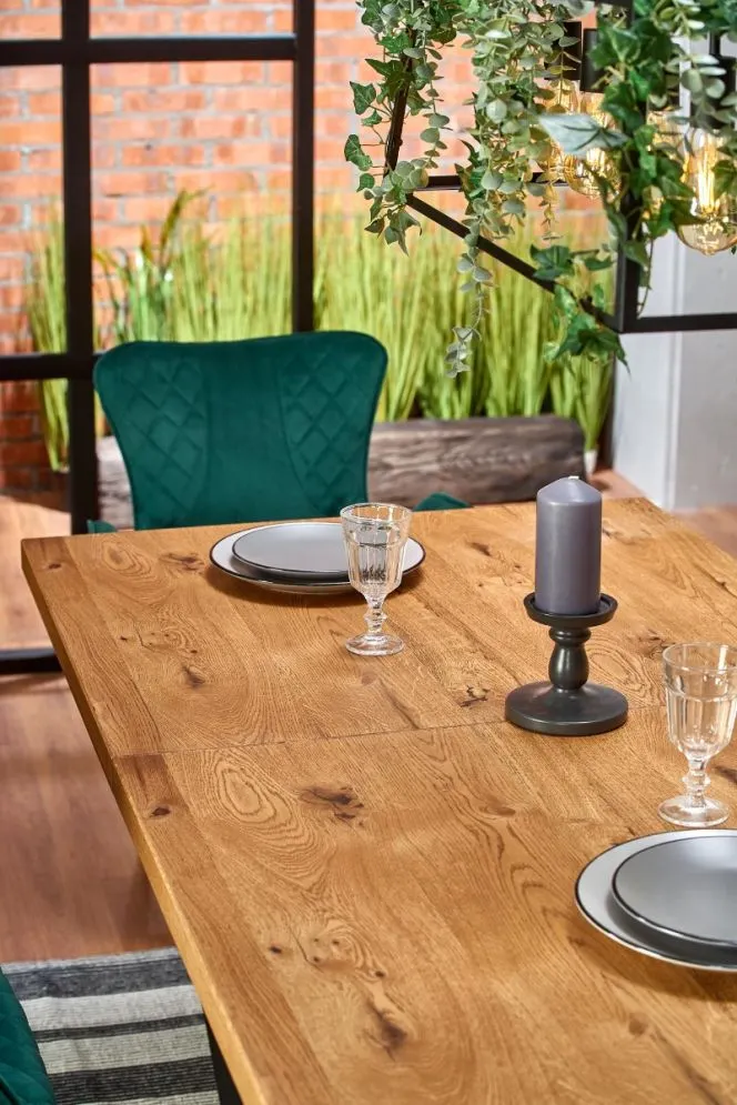 Stół rozkładany MASSIVE 160(250)x90 dąb do jadalni | MIRAT. styl LOFT