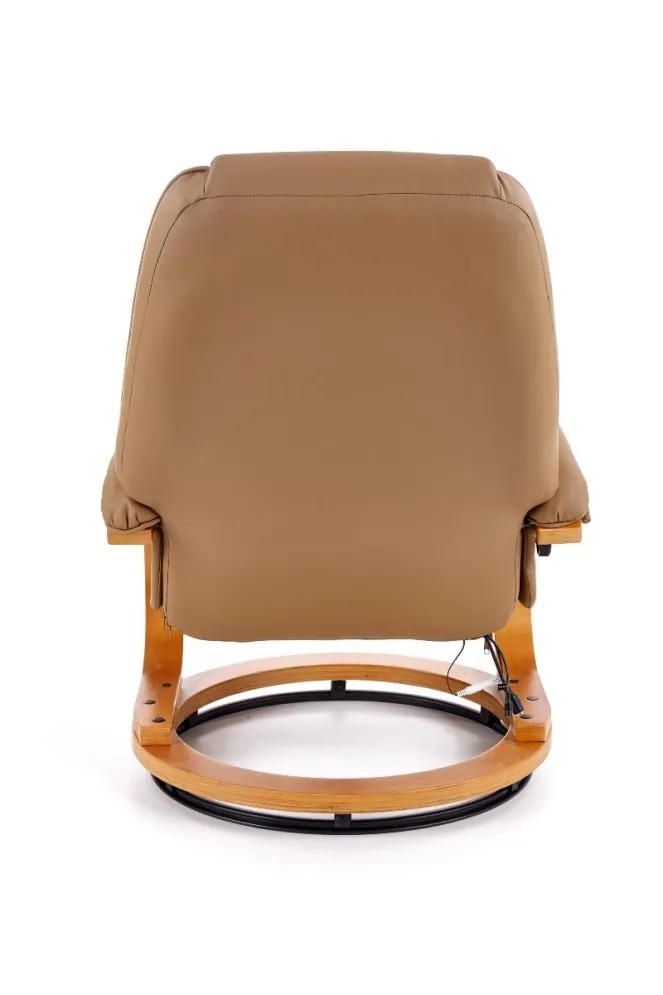 Beżowy fotel MATADOR z podnóżkiem | MIRAT.