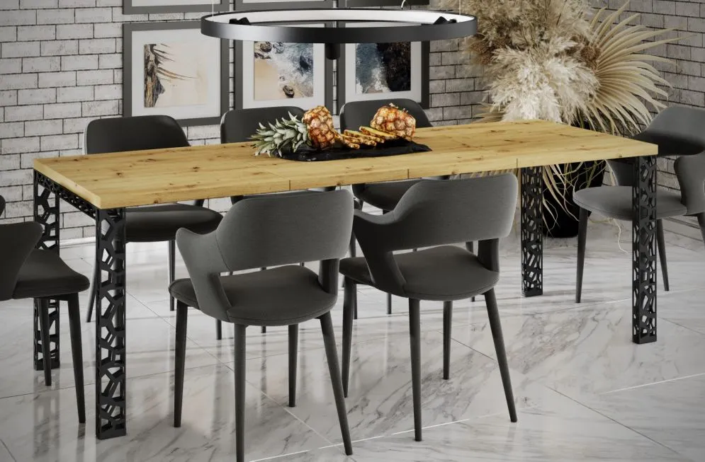 Stół rozkładany MATIO 130(220)x80 dąb artisan polskiej produkcji I sklep meblowy MIRAT. styl LOFT