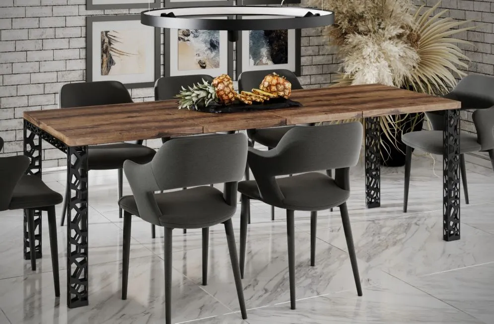 Stół rozkładany MATIO 80(215)x80 dąb monastery kwadratowy I sklep meblowy MIRAT. styl LOFT