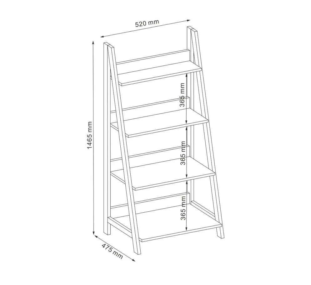 Regał MATIS A do pokoju lub salonu w stylu loft | MIRAT. styl LOFT kolekcja MATIS