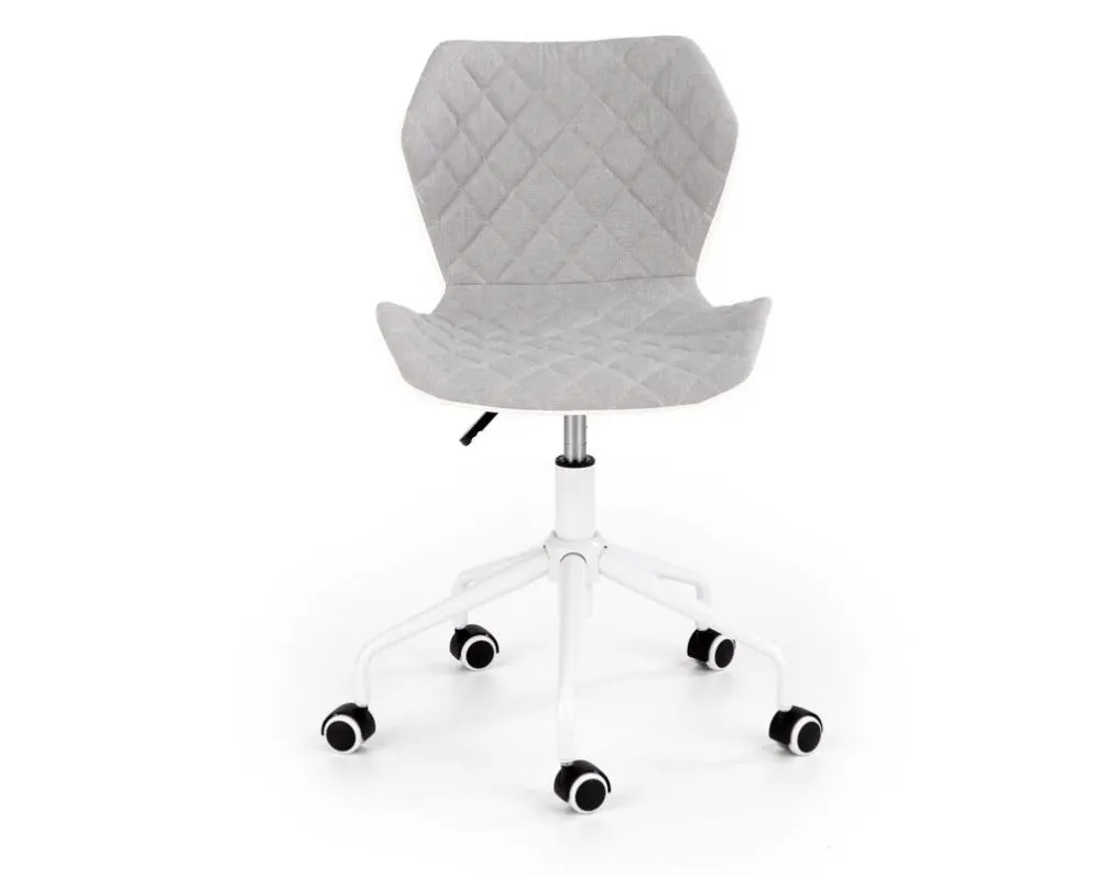 Fotel dla dziecka MATRIX 3 jasno szary/biały pikowany | MIRAT.