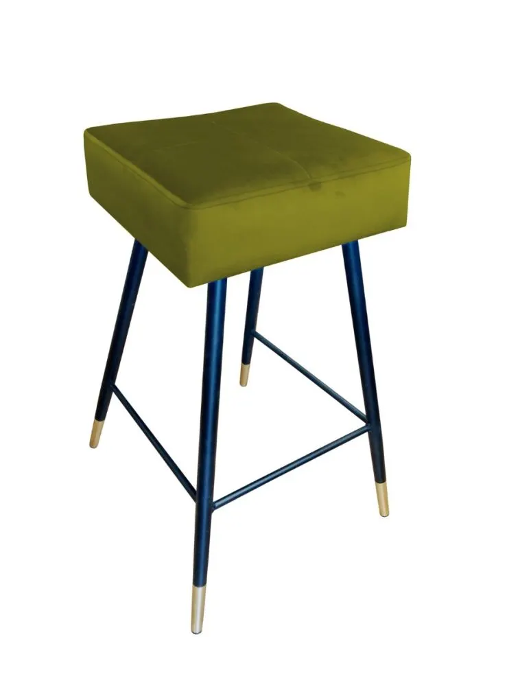 Hoker OLIMP BL VELVET GOLD oliwkowy na metalowych nogach | MIRAT. w stylu GLAMOUR kolekcja