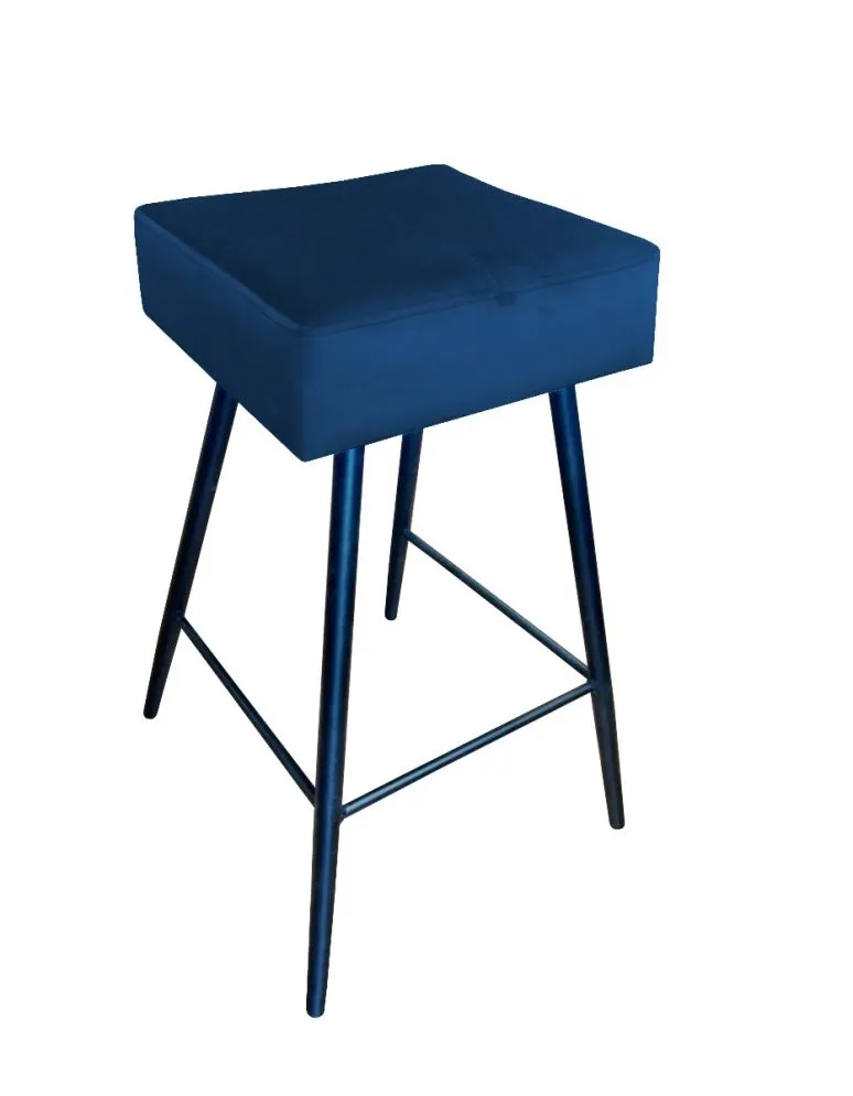 Hoker OLIMP VELVET granatowy na czarnych metalowych nogach | MIRAT. w stylu GLAMOUR, LOFT kolekcja