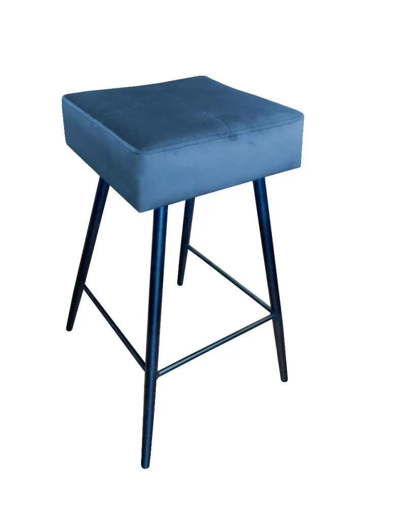 Hoker OLIMP VELVET ciemno niebieski barowy | MIRAT. w stylu GLAMOUR, LOFT kolekcja