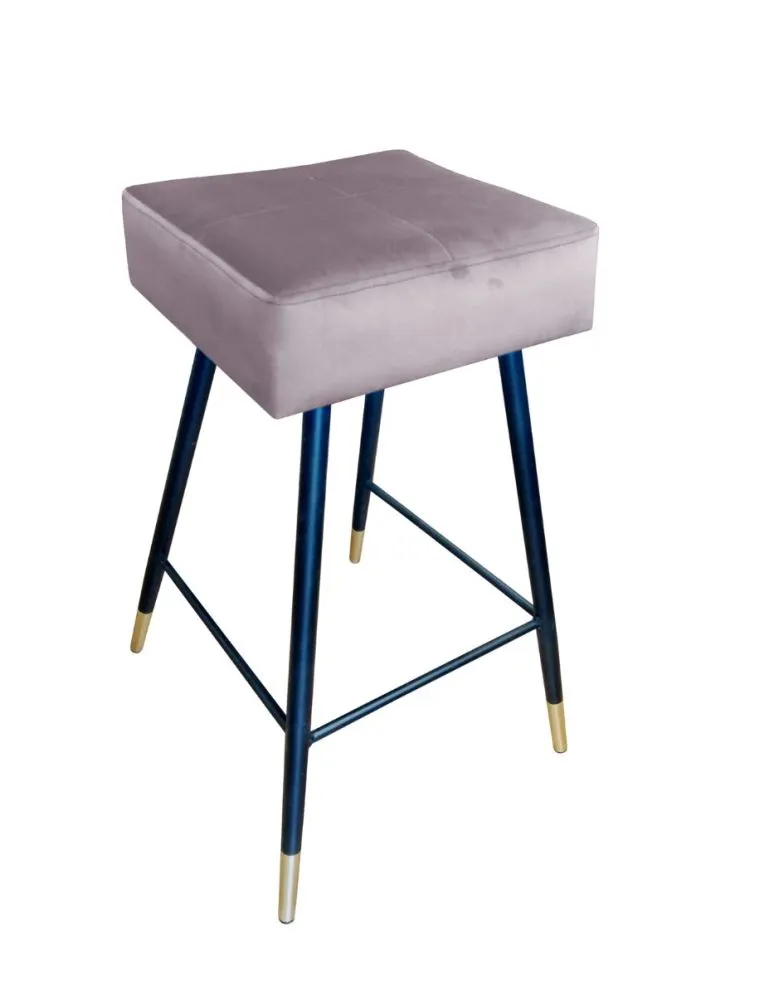 Hoker OLIMP VELVET GOLD jasno różowy na czarnych nogach | MIRAT. w stylu GLAMOUR kolekcja