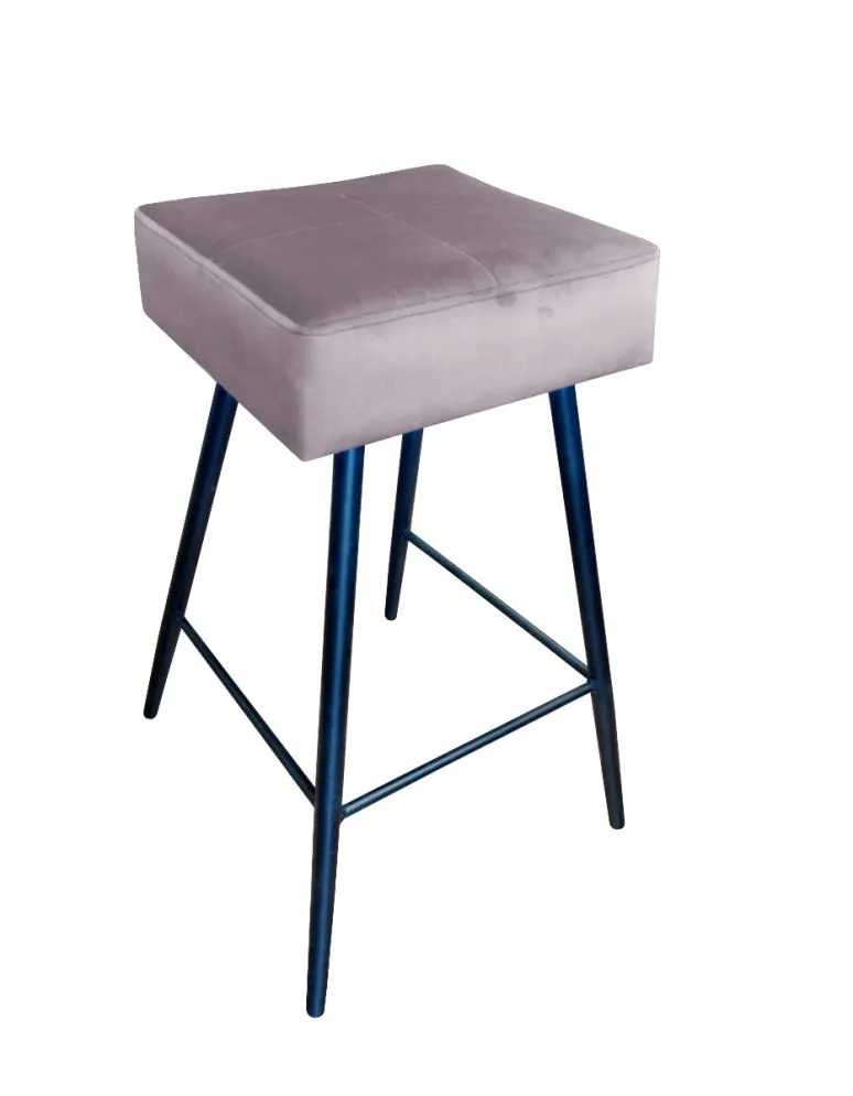 Hoker OLIMP VELVET jasno różowy na czarnych nogach | MIRAT. w stylu GLAMOUR, LOFT kolekcja