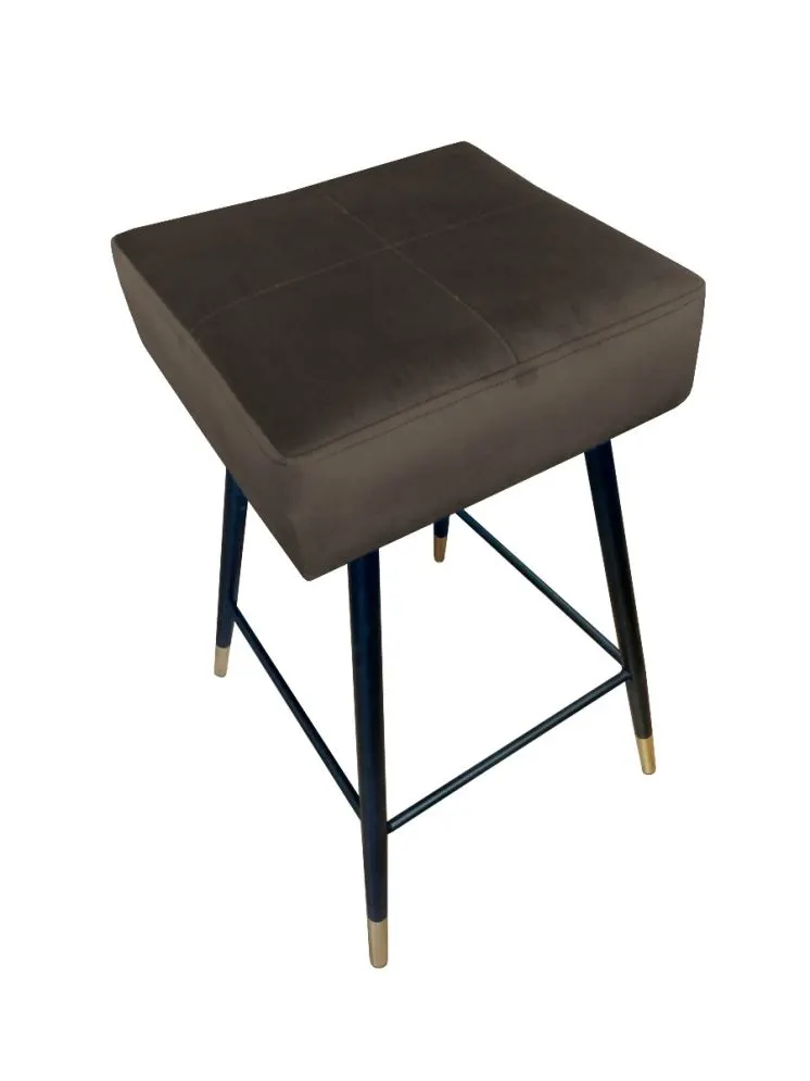 Hoker OLIMP VELVET GOLD brązowy do salonu | MIRAT. w stylu GLAMOUR kolekcja