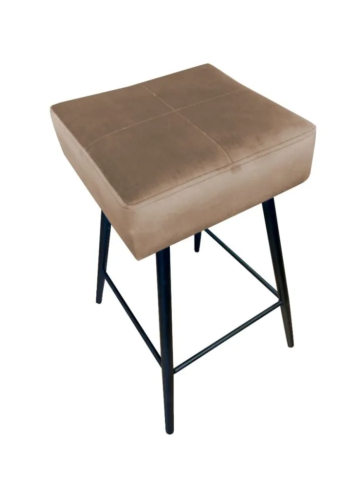 Hoker OLIMP VELVET beżowy barowy | MIRAT. w stylu GLAMOUR, LOFT kolekcja